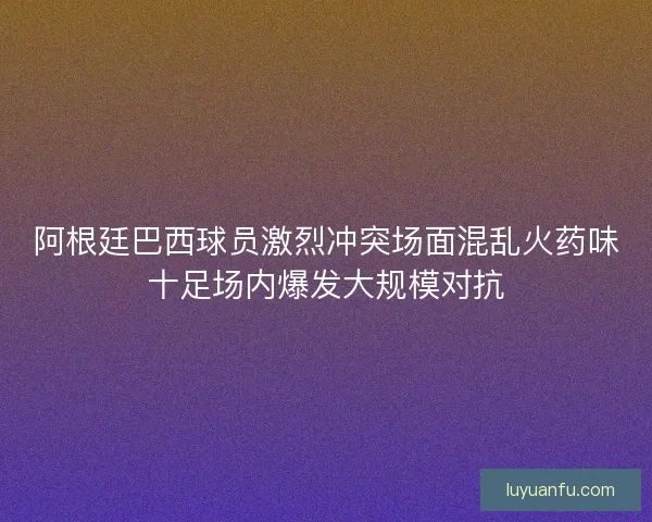 阿根廷巴西球员激烈冲突场面混乱火药味十足场内爆发大规模对抗